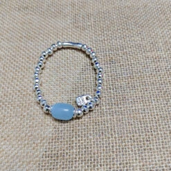 Simple Style Letter Lock Beaded Copper Plating Silver Plated Bracelets