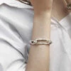Retro Letter Lock Rectangle Copper Charm Plating Silver Plated Bracelets -Cheap Jewelry Store 1676798924163256320