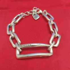 Retro Letter Lock Rectangle Copper Charm Plating Silver Plated Bracelets -Cheap Jewelry Store 1676798924838539264