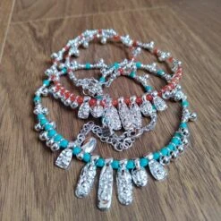 Vintage Style Geometric Beaded Copper Plating Silver Plated Necklace -Cheap Jewelry Store 1676799118741213184