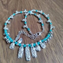 Vintage Style Geometric Beaded Copper Plating Silver Plated Necklace -Cheap Jewelry Store 1676799152169816064