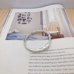 Retro Classic Style Round Solid Color Copper Plating Silver Plated Bangle -Cheap Jewelry Store 1676799210755854336 1