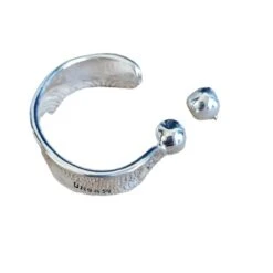 Streetwear Solid Color Silver Plated Cuff Bracelets In Bulk -Cheap Jewelry Store 1676803651143864320