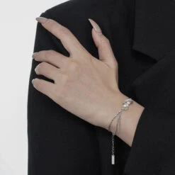 Simple Style Solid Color Sterling Silver Bracelets In Bulk 12 Simple Style Solid Color Sterling Silver Bracelets In Bulk -Cheap Jewelry Store 1676805927585583104