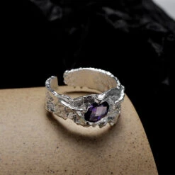 Simple Style Round Sterling Silver Zircon Rings In Bulk -Cheap Jewelry Store 1676805982983950336