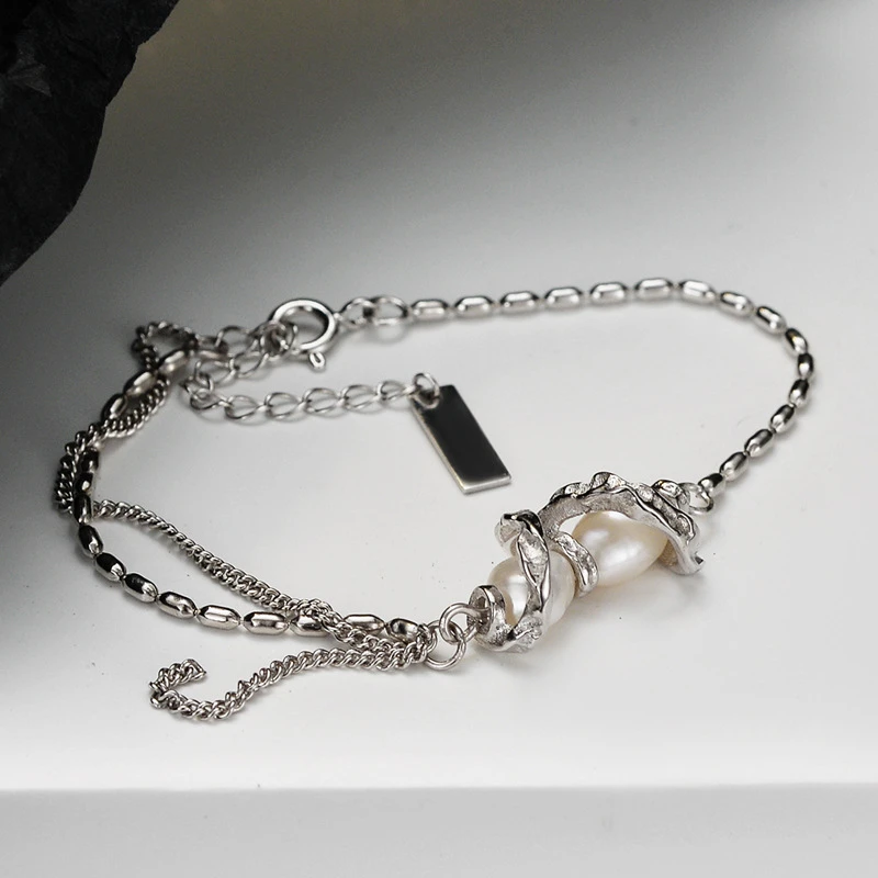 Simple Style Solid Color Sterling Silver Bracelets In Bulk 4 Simple Style Solid Color Sterling Silver Bracelets In Bulk - Image 2