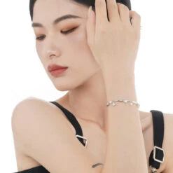 Simple Style Round Sterling Silver Zircon Bracelets In Bulk -Cheap Jewelry Store 1676806024037797888