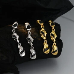 1 Pair Commute Solid Color Irregular Sterling Silver Drop Earrings -Cheap Jewelry Store 1676806051183333376 1