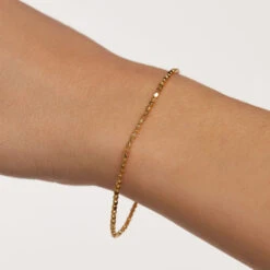 Simple Style Solid Color Sterling Silver Plating Gold Plated Bracelets -Cheap Jewelry Store 1677125446589878272