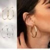 1 Pair Elegant Simple Style C Shape Plating Copper Silver Plated Ear Studs -Cheap Jewelry Store 1677226573142560768
