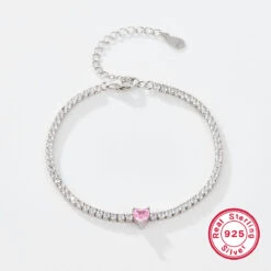 Luxurious Heart Shape Sterling Silver Inlay Zircon White Gold Plated -Cheap Jewelry Store 1677246491296665600