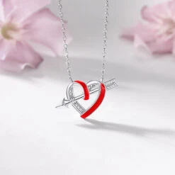 Simple Style Heart Shape Sterling Silver Plating Inlay Moissanite Gold Plated Pendant Necklace