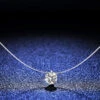 Simple Style Round Sterling Silver Inlay Moissanite Pendant Necklace -Cheap Jewelry Store 1677572476286144512