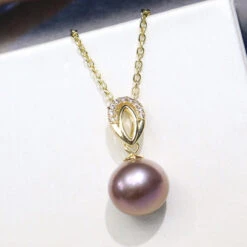 Simple Style Geometric Alloy Freshwater Pearl Pendant Necklace -Cheap Jewelry Store 1677574414209781760