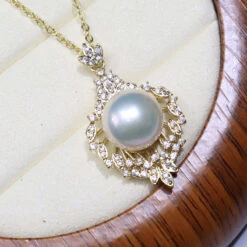 Glam Lady Water Droplets Copper Plating Inlay Freshwater Pearl Zircon Pendant Necklace -Cheap Jewelry Store 1677575747809710080