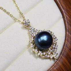 Glam Lady Water Droplets Copper Plating Inlay Freshwater Pearl Zircon Pendant Necklace -Cheap Jewelry Store 1677575748728262656