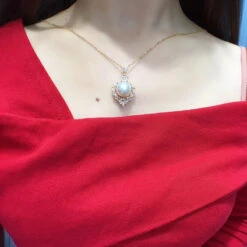 Glam Lady Water Droplets Copper Plating Inlay Freshwater Pearl Zircon Pendant Necklace -Cheap Jewelry Store 1677575813173743616