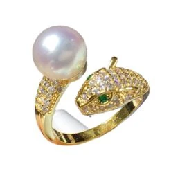 Glam Luxurious Animal Copper Inlay Freshwater Pearl Open Rings 10 Glam Luxurious Animal Copper Inlay Freshwater Pearl Open Rings -Cheap Jewelry Store 1677576042337931264
