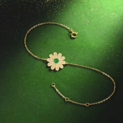 Lady Flower Sterling Silver Plating Inlay Artificial Gemstones Bracelets -Cheap Jewelry Store 1678209278386769920 1