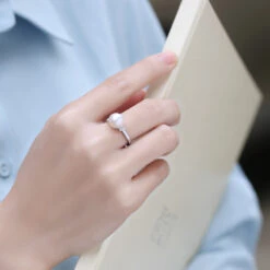Simple Style Ball Sterling Silver Plating Inlay Freshwater Pearl Zircon Open Rings 9 Simple Style Ball Sterling Silver Plating Inlay Freshwater Pearl Zircon Open Rings -Cheap Jewelry Store 1678209559048622080