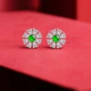 1 Pair Lady Flower Plating Inlay Sterling Silver Jade Ear Studs -Cheap Jewelry Store 1678209583493025792