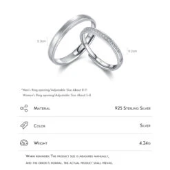Romantic Simple Style Lines Sterling Silver Plating Inlay Zircon Rhodium Plated Rings -Cheap Jewelry Store 1678334930377117696