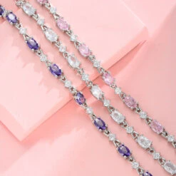 Elegant Sweet Geometric Sterling Silver Plating Inlay Crystal Bracelets -Cheap Jewelry Store 1678695029033537536