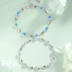 Elegant Lady Heart Shape Sterling Silver Inlay Zircon Bracelets -Cheap Jewelry Store 1678695033668243456