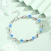 Elegant Lady Heart Shape Sterling Silver Inlay Zircon Bracelets -Cheap Jewelry Store 1678695034335137792