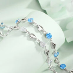 Elegant Lady Heart Shape Sterling Silver Inlay Zircon Bracelets -Cheap Jewelry Store 1678695035182387200