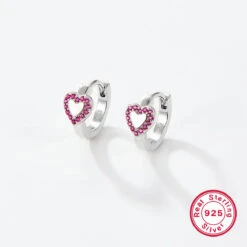 1 Pair Luxurious Heart Shape Plating Inlay Sterling Silver Zircon White Gold Plated Ear Studs -Cheap Jewelry Store 1679328224963858432 1