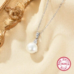 Elegant Lady Round Flower Sterling Silver Plating Inlay Freshwater Pearl White Gold Plated Pendant Necklace 9 Elegant Lady Round Flower Sterling Silver Plating Inlay Freshwater Pearl White Gold Plated Pendant Necklace -Cheap Jewelry Store 1679394867584831488