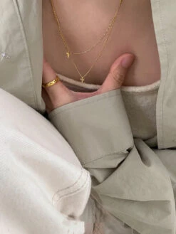 Simple Style Cross Sterling Silver Patchwork Layered Necklaces