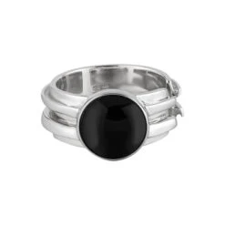 Commute Geometric Sterling Silver Plating Inlay Agate Open Rings -Cheap Jewelry Store 1679678039895707648