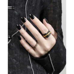 Original Design Retro Color Block Sterling Silver Pleated Open Rings -Cheap Jewelry Store 1679678107574996992