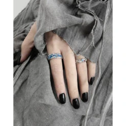 Original Design Color Block Sterling Silver Plating Open Rings -Cheap Jewelry Store 1679678297342087168