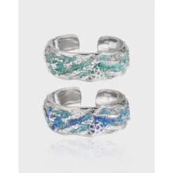 Original Design Color Block Sterling Silver Plating Open Rings -Cheap Jewelry Store 1679678298118033409 1
