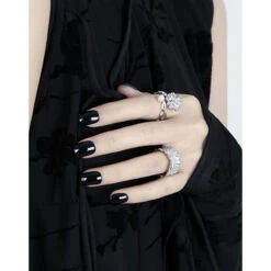 Lady Flower Sterling Silver Plating Open Rings -Cheap Jewelry Store 1679678310478647296