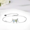 Lady Butterfly Sterling Silver Plating Inlay Zircon Bracelets -Cheap Jewelry Store 1680128916469190656