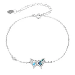 Lady Butterfly Sterling Silver Plating Inlay Zircon Bracelets -Cheap Jewelry Store 1680128918612480000