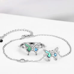 Lady Butterfly Sterling Silver Plating Inlay Zircon Bracelets -Cheap Jewelry Store 1680128958164766720