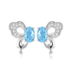 1 Pair Simple Style Wings Inlay Sterling Silver Crystal Ear Studs -Cheap Jewelry Store 1680129705325498368