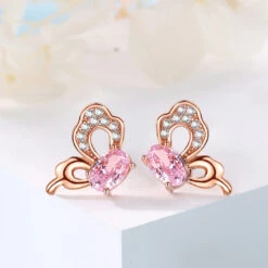 1 Pair Simple Style Wings Inlay Sterling Silver Crystal Ear Studs -Cheap Jewelry Store 1680129715207278592