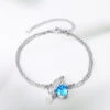 Simple Style Butterfly Sterling Silver Inlay Crystal Bracelets -Cheap Jewelry Store 1680130316074881024