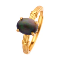 Retro Oval Sterling Silver Inlay Opal Open Rings -Cheap Jewelry Store 1680744758378631168