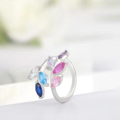 Simple Style Leaves Sterling Silver Inlay Zircon Rings -Cheap Jewelry Store 1680745421686837248 1