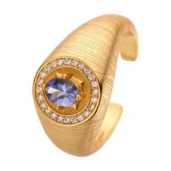 Simple Style Round Sterling Silver Inlay Tanzanite Open Rings 10 Simple Style Round Sterling Silver Inlay Tanzanite Open Rings -Cheap Jewelry Store 1680745674754363392