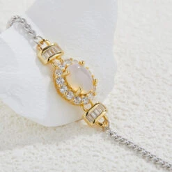 Simple Style Round Sterling Silver Inlay Gem Necklace -Cheap Jewelry Store 1680745967202209792