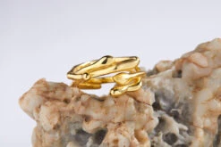 Commute Solid Color Sterling Silver Irregular Plating Gold Plated Open Rings 12 Commute Solid Color Sterling Silver Irregular Plating Gold Plated Open Rings -Cheap Jewelry Store 1680745986357596160