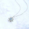 Simple Style Snowflake Sterling Silver Inlay Crystal Pendant Necklace 2 Simple Style Snowflake Sterling Silver Inlay Crystal Pendant Necklace -Cheap Jewelry Store 1680746488969433088